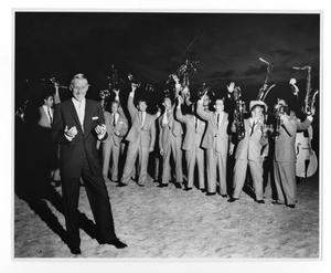 [Photographs of Stan Kenton and Orchestra on Beach]