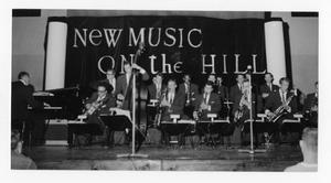Primary view of object titled '[Photograph of Stan Kenton and Orchestra]'.