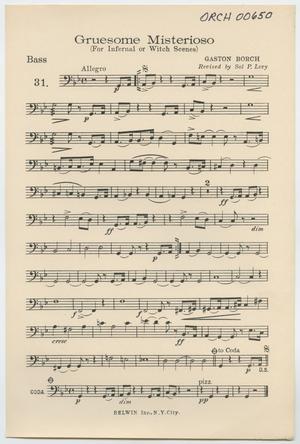 Primary view of Gruesome Misterioso: Bass Part