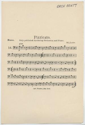 Primary view of object titled 'Pizzicato: Bass Part'.