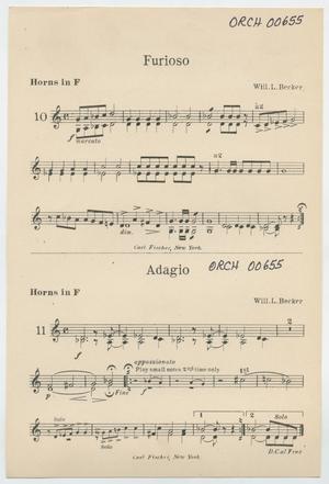 Furioso and Adagio: Horns in F Part