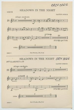 Shadows in the Night: Oboe & Clarinet 2 in B♭ Parts