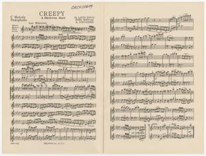Primary view of object titled 'Creepy: C Melody Saxophone Part'.