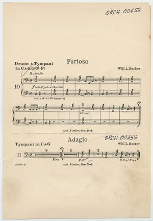 Furioso and Adagio: Drums & Tympani in C & G (3rd F) Part