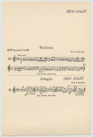 Primary view of object titled 'Furioso and Adagio: Cornet 2 in B♭ Part'.