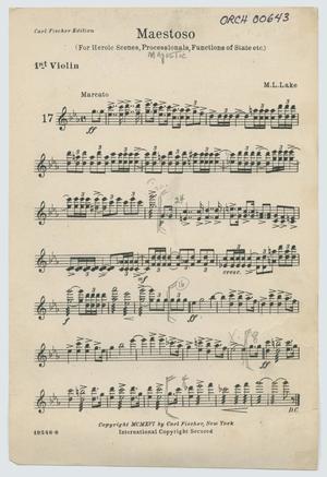 Maestoso: Violin 1 Part