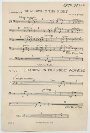 Shadows in the Night: Trombone & Drums Parts