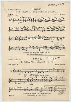 Furioso and Adagio: Violin 1 Part