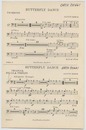 Butterfly Dance: Trombone & Triangle, Bells, Tympani  Parts