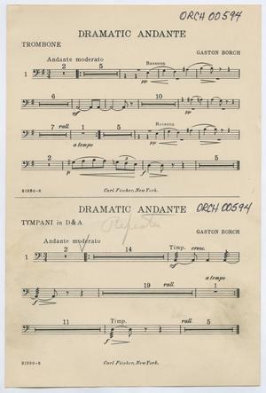 Dramatic Andante: Trombone, Tympani in D & A Part