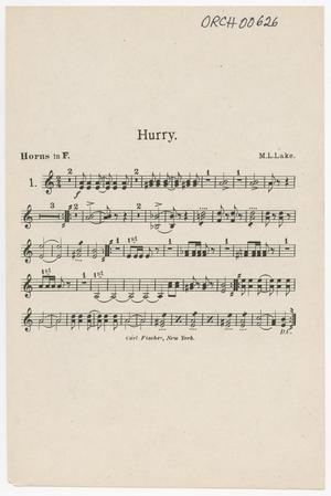 Hurry: Horns in F Part