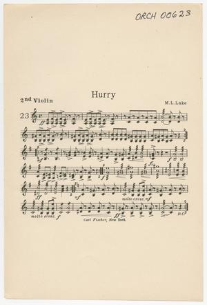Hurry: Violin 2 Part