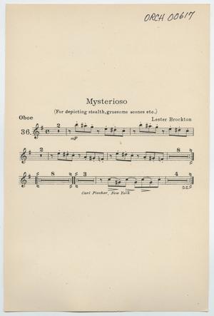 Mysterioso: Oboe Part