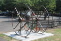 Primary view of [Wagon wheels on concrete block]