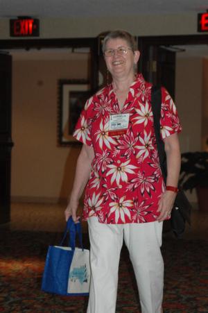 Primary view of object titled '[Cornelia Corson attending 2006 CSLA conference]'.