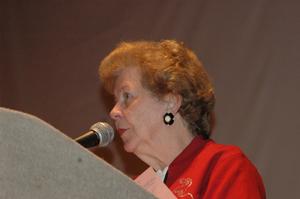 [Woman speaking into mic at 2006 CSLA conference]