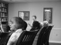 Photograph: [Conference attendees at Library at Or Shalom Synagogue]