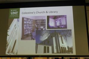 [Presentation on Dr. Celestine Bennett's church and library]