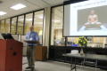 Photograph: [Rabbi Geoffrey Dennis giving talk at CSLA conference]