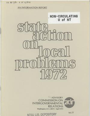State action on local problems - 1972