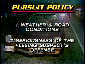[News Clip: Pursuit policy]