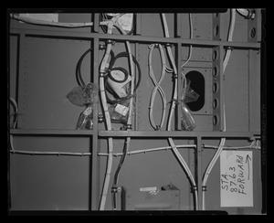 [Photograph of wiring in the walls of a UH-1B Iroquois helicopter, 4]