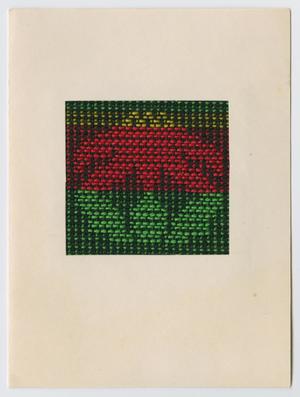 Primary view of object titled '[Woven flower Christmas card]'.