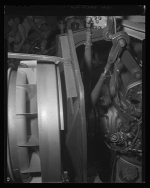 [Photograph of a closeup of a UH-1F Iroquois helicopter's engine assembly, 3]