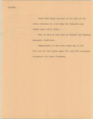 Primary view of object titled '[News Script: Weather]'.