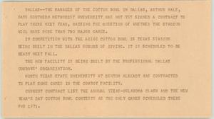 [News Script: Cotton Bowl contracts]