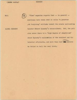 Primary view of object titled '[News Script: Kennedy]'.