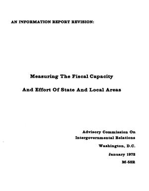 An Information Report Revision: Measuring the Fiscal Capacity and Effort of State and Local Areas