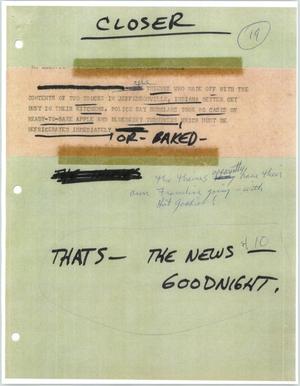 Primary view of object titled '[News Script: Truck theft investigation]'.