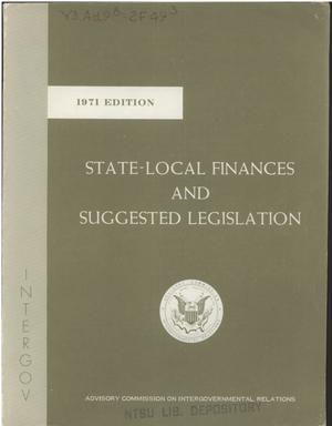 State-local finances and suggested legislation