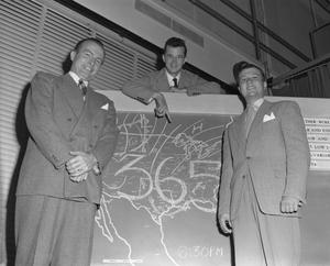 [Formal Portrait of Three Men with a Weather Map]
