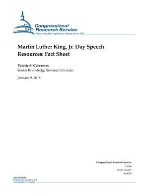 Martin Luther King Jr. Day Speech Resources: Fact Sheet