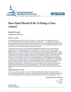 How Hard Should it Be to Bring a Class Action?