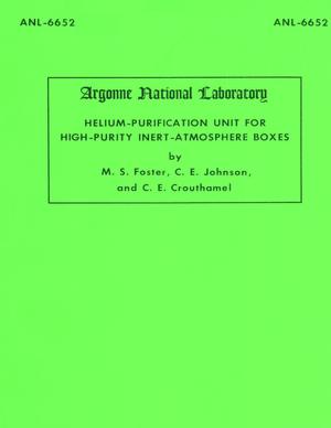 Helium-Purification Unit for High-Purity Inert-Atmosphere Boxes