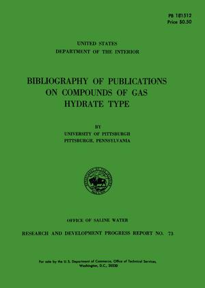 Bibliography of Publications on Compounds of Gas Hydrate Type
