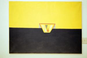[Yellow and black painting by Claudia Betti]