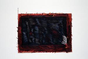 [Red and brown abstracted art piece by Claudia Betti]