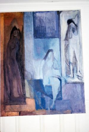 [Three figures in painting by Claudia Betti]