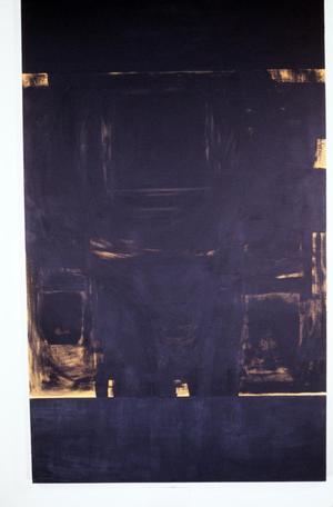 [Black painting by Claudia Betti, 1974]