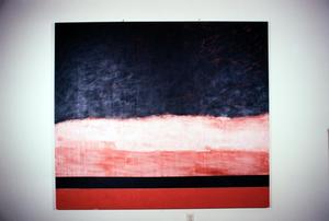 [Black and red abstract painting by Claudia Betti]