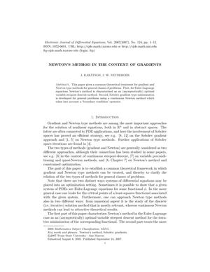 Newton’s Method in the Context of Gradients
