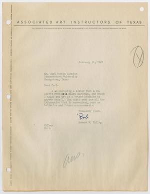 Primary view of object titled '[Letter from Robert W. Talley]'.