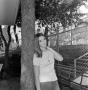 Photograph: [Jane Warriner and a tree]