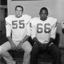 Photograph: [Two football players with shoulder pads, 4]