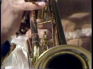 Primary view of [News Clip: Trumpet player]