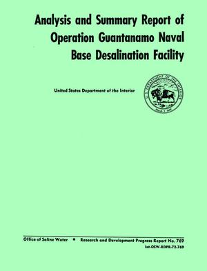 Analysis and Summary Report of Operation Guantanamo Naval Base Desalination Facility